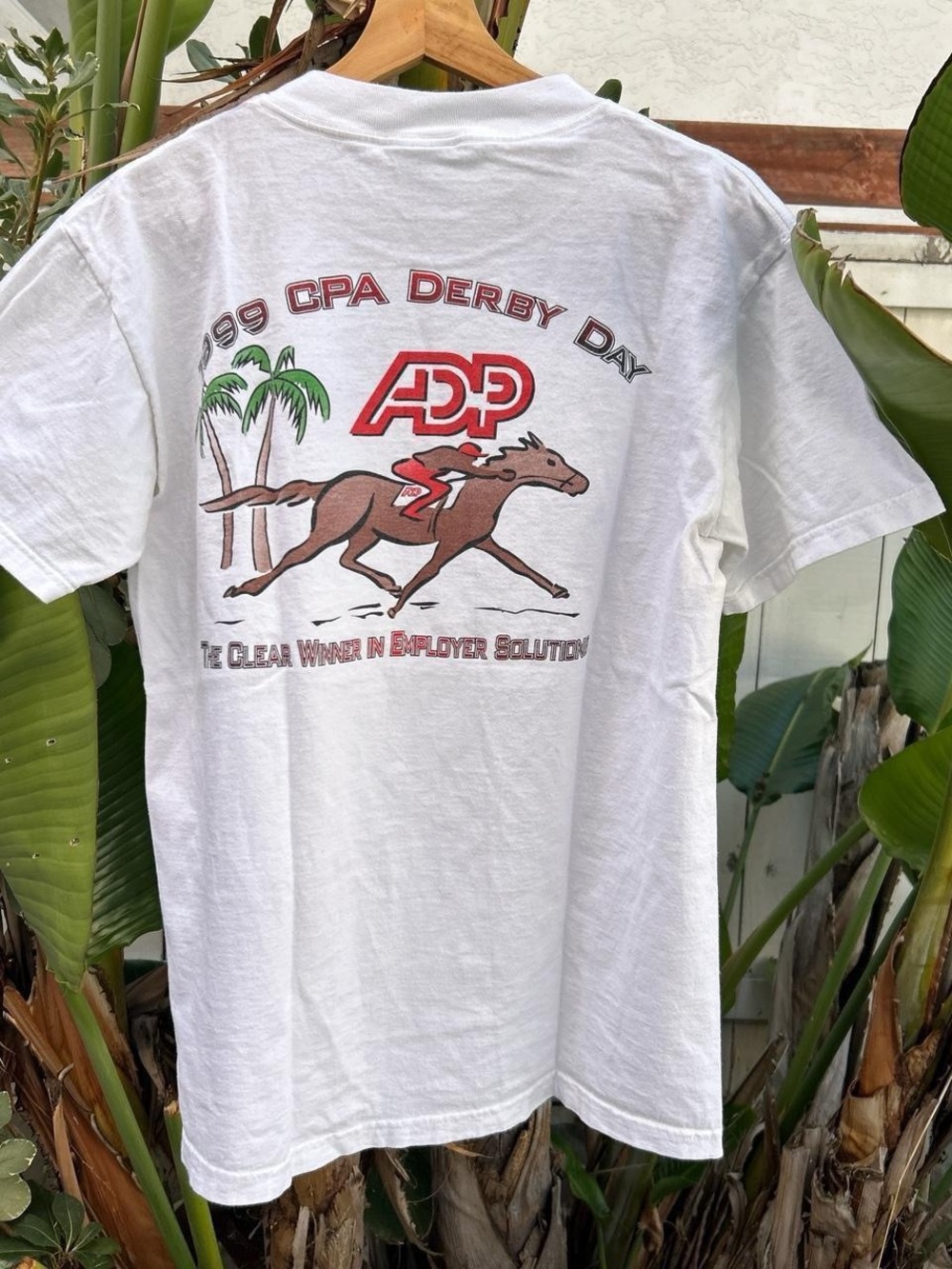 Vintage 1999 ADP CPA Derby Day All Sport USA Made Horse Racing T-Shirt M